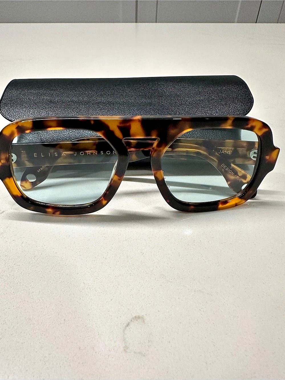 Elisa Johnson Jane Tortoiseshell Sunglasses Brown & Black
